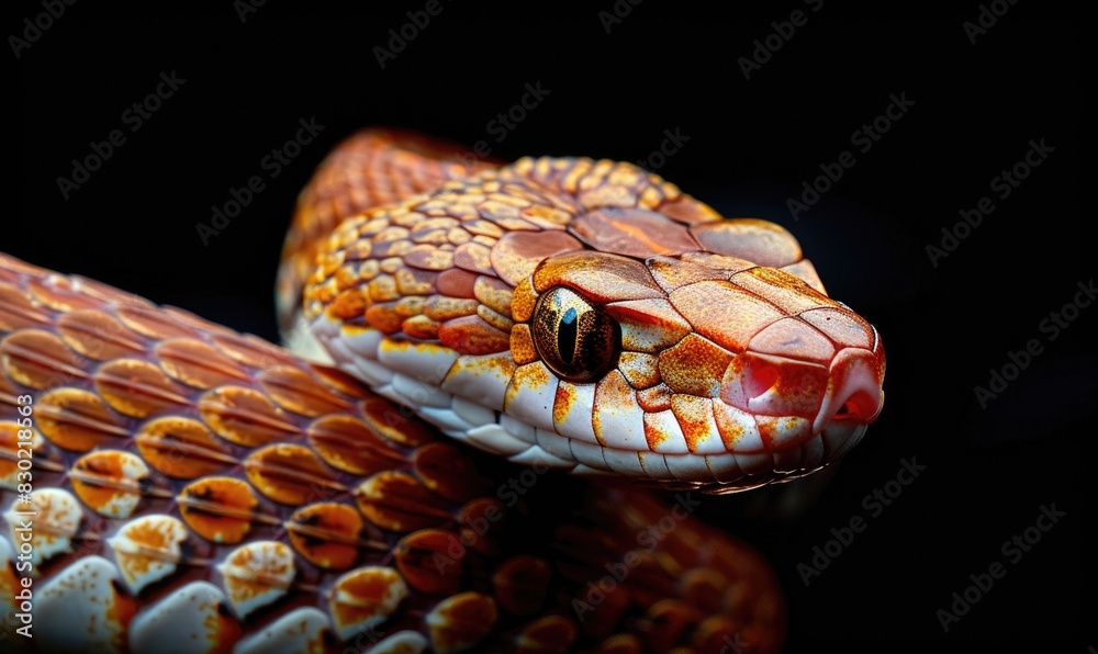 Corn snake on neutral background Corn snake on neutral background