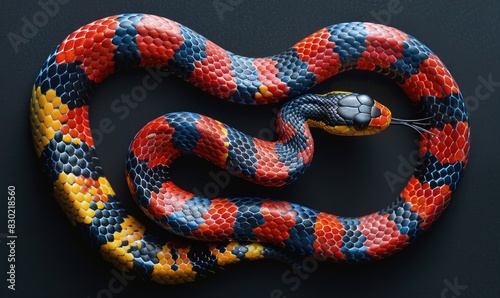 Coral snake on neutral background