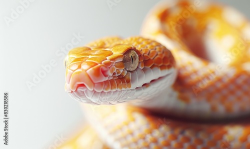 Corn snake on neutral background