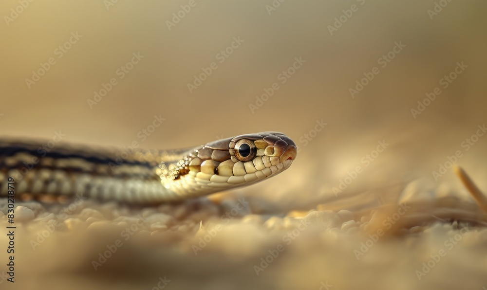 Garter snake on neutral background Garter snake on neutral background