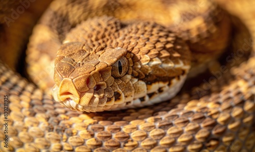 Rattlesnake on neutral background