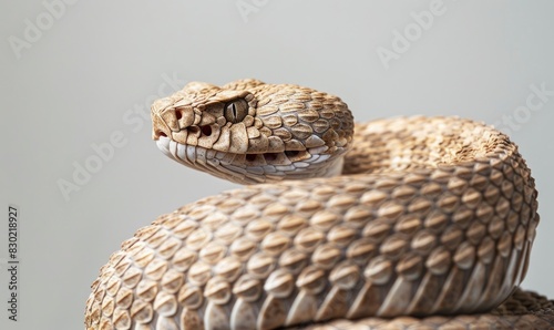 Rattlesnake on neutral background