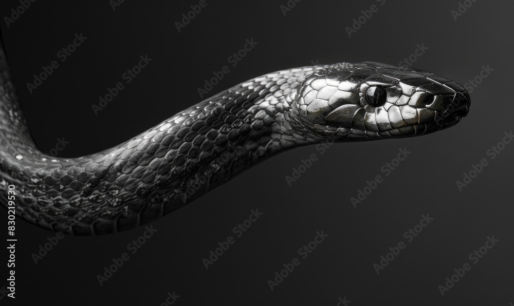 Closeup portrait on black background Closeup portrait on black background