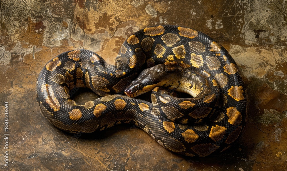 Anaconda on neutral background Anaconda on neutral background