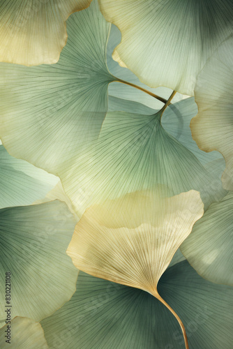 Nature concept background made of ginkgo biloba leaves.