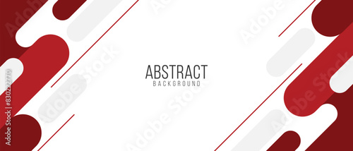 Modern red banner background. Graphic design banner pattern background template with diagonal line shapes.