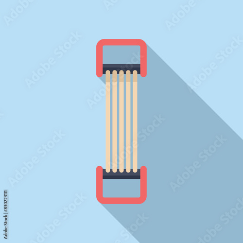 Graphic of a new pack of pencils, minimalistic flat design on blue background