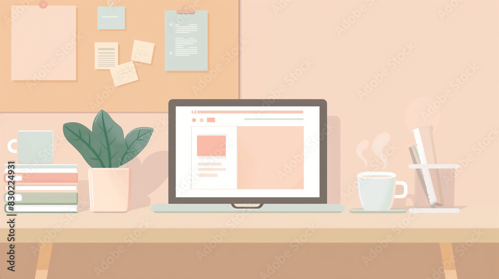 Minimalist Work Setup: Work with Focus and Efficiency, warm-toned Minimalist Work Setup: Work with Focus and Efficiency, warm-toned