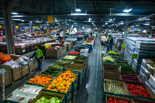 Fototapeta Naklejka Na Ścianę i Meble -  Logistic fruits and vegetables.