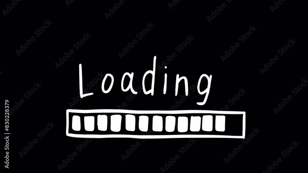 Hand drawn animation of a loading bar. Video clip with alpha channel. Hand drawn animation of a loading bar. Video clip with alpha channel.