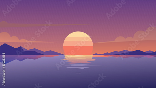 sunset background  illustration