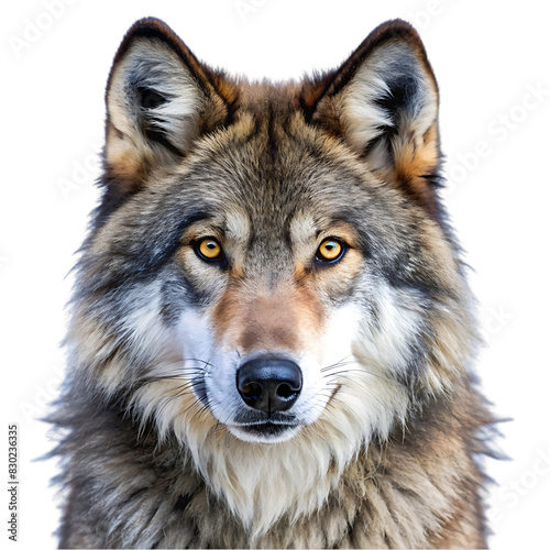 a wolf portrait png
