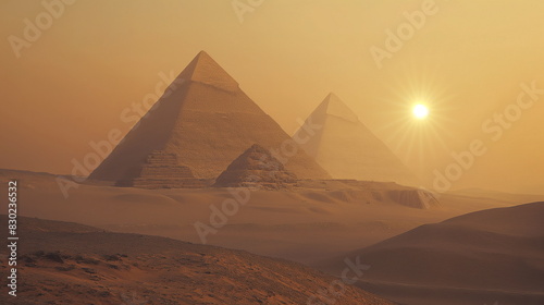 During the day at the Great Pyramids of Giza Egypt_005