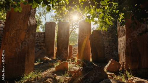 During the day in Gbekli Tepe Trkiye ancient stone_007 photo