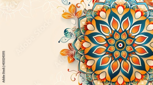 Flower ornament  Luxury mandala background with Decorative mandala. Mandala for print, poster, cover, brochure, flyer, banner