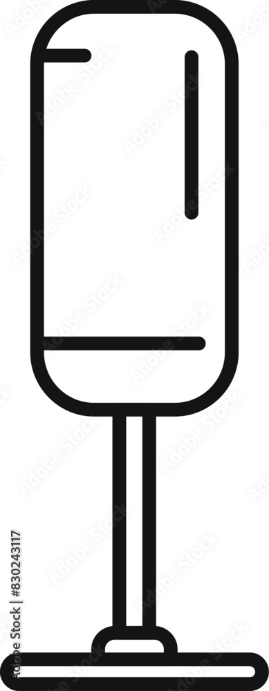 Vector line art of a classic microphone, perfect for icons, logos, and audiorelated design