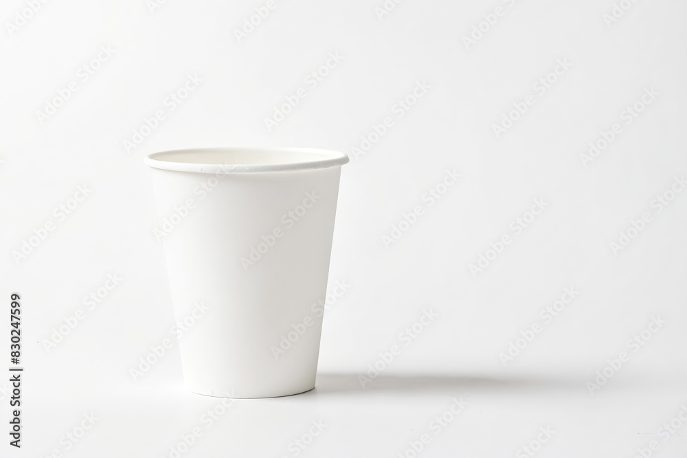 Blank White Paper Cup on White Background Blank White Paper Cup on White Background
