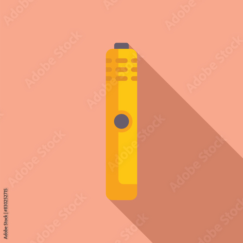 Minimalist graphic of a yellow utility knife on a salmon pink background