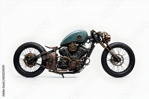 Steampunk Motorcycle Bintage Art