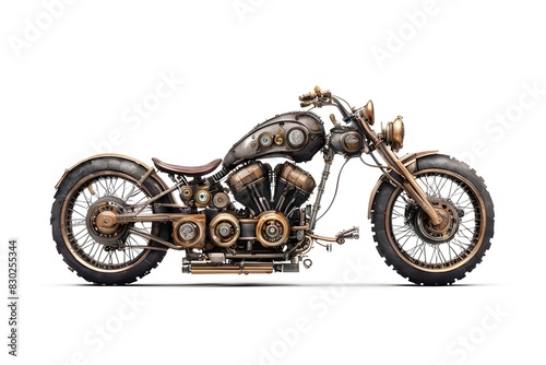 Steampunk Motorcycle Bintage Art photo