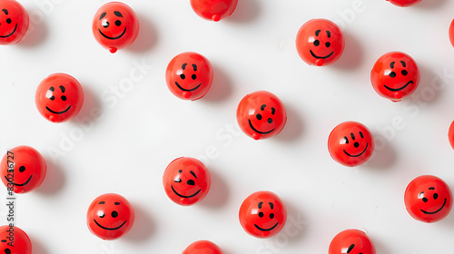 Happy red noses or red smileys banner for Let,
Angry face balloon emoticon or emoji perfect for social media, branding, advertisement promotion
 photo