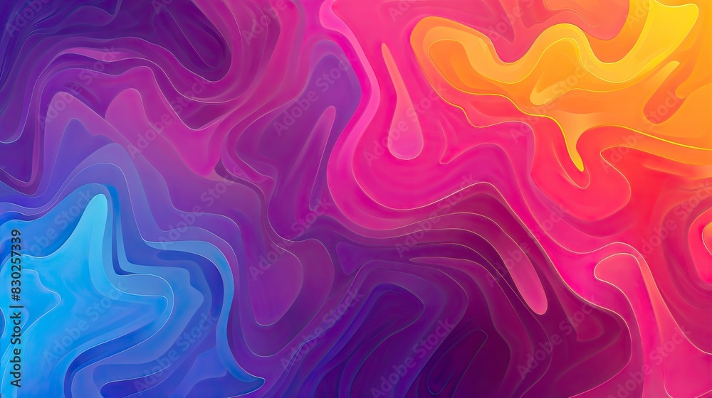 Fototapeta premium A colorful abstract painting with a purple and blue swirl