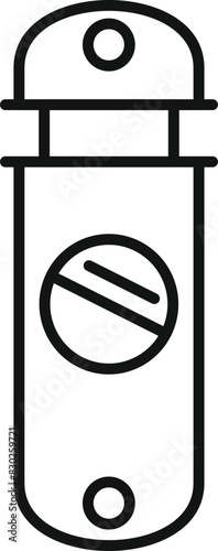 Vector graphic of a usb stick with a noentry sign, indicating restricted usage or a disabled device photo