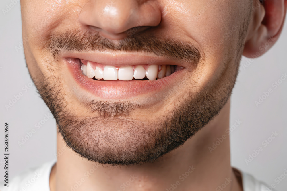 portrait of a mature man smiling, smile with perfect teeth, closeup on lips of a man, dental care, dentist advertising portrait of a mature man smiling, smile with perfect teeth, closeup on lips of a man, dental care, dentist advertising