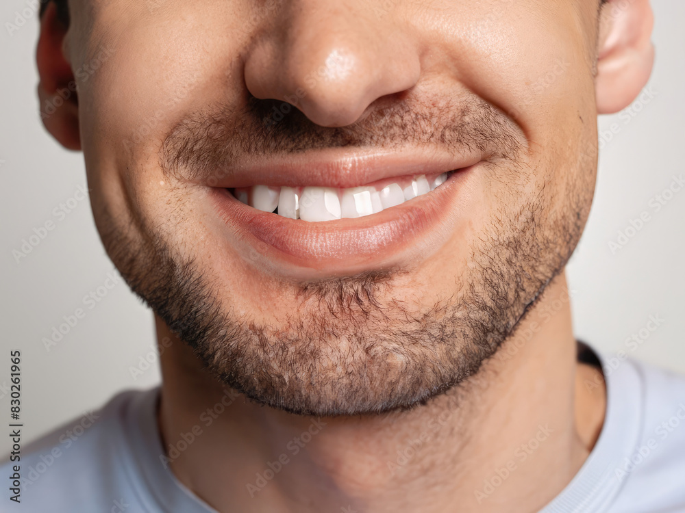portrait of a mature man smiling, smile with perfect teeth, closeup on lips of a man, dental care, dentist advertising portrait of a mature man smiling, smile with perfect teeth, closeup on lips of a man, dental care, dentist advertising