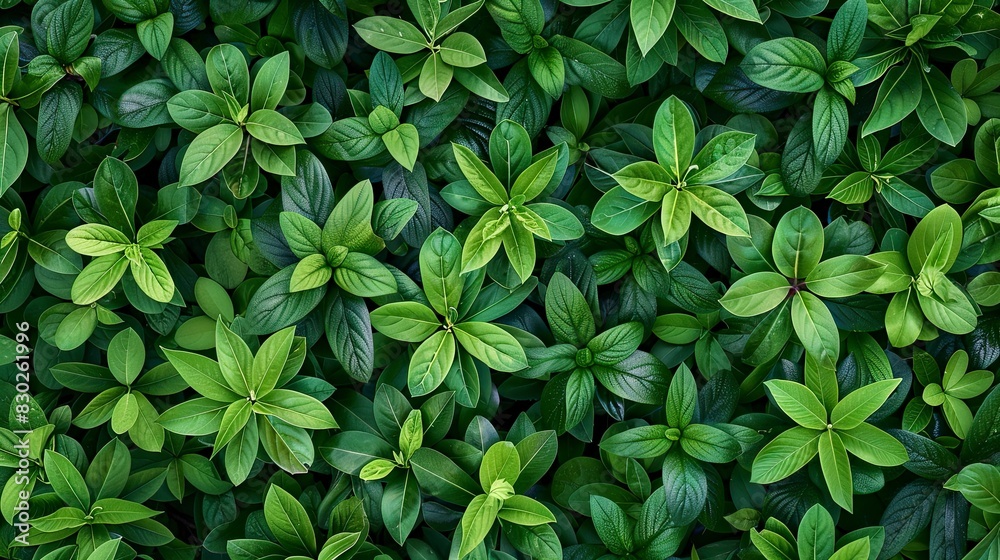 A lush green plant with many leaves A lush green plant with many leaves