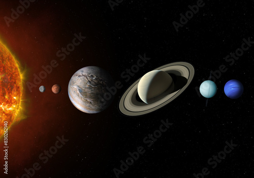 Fototapeta Naklejka Na Ścianę i Meble -  A planetary alignment, or a 