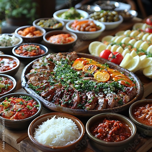 Turks embarking culinary adventures exploring the diverse flavors of Turkish cuisine photo