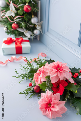 christmas decoration on the table