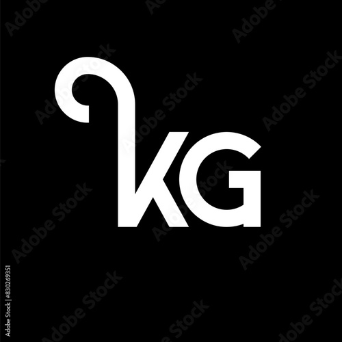 KG letter logo design on black background. KG creative initials letter logo concept. kg letter design. KG white letter design on black background. K G, k g logo