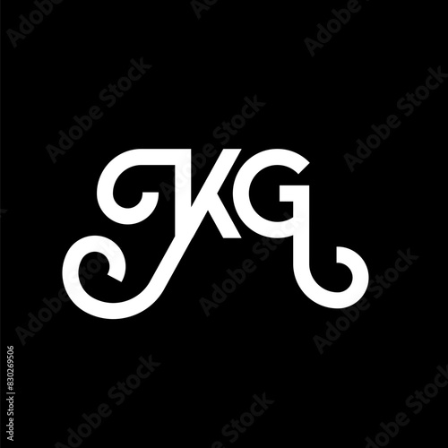 KG letter logo design on black background. KG creative initials letter logo concept. kg letter design. KG white letter design on black background. K G, k g logo