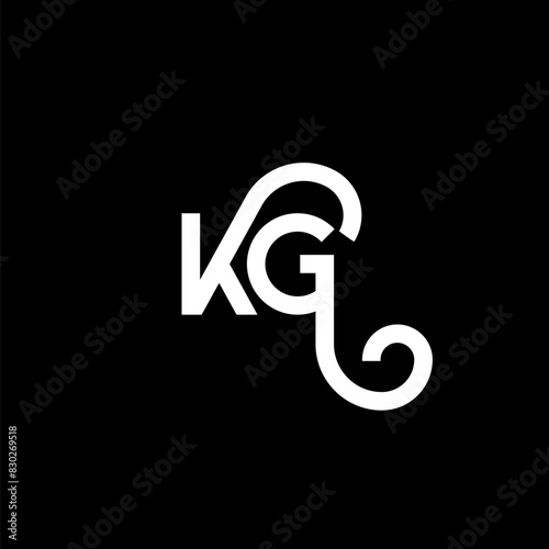 KG letter logo design on black background. KG creative initials letter logo concept. kg letter design. KG white letter design on black background. K G, k g logo