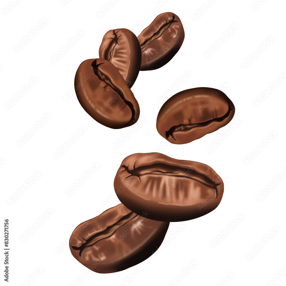 Roasted coffee beans of delicious coffee. Roasted coffee beans of delicious coffee.