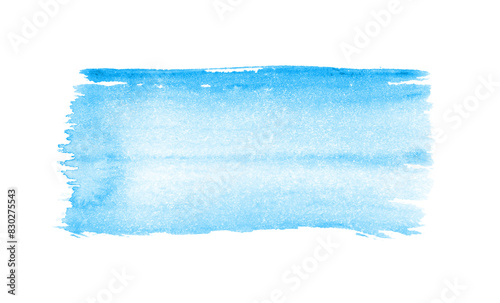 Abstract blue watercolor on white background.