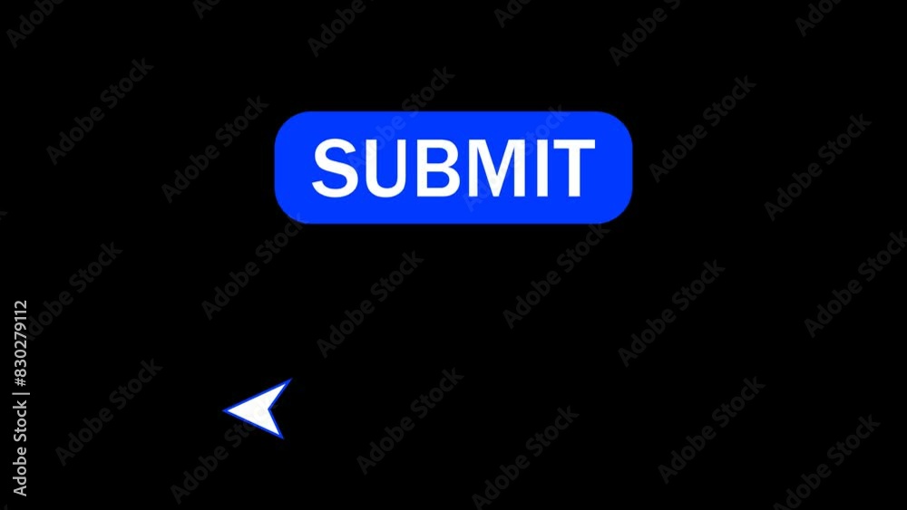 The submit button is clicked by the cursor. Submit Web Button 2D Animation. The submit button is clicked by the cursor. Submit Web Button 2D Animation.