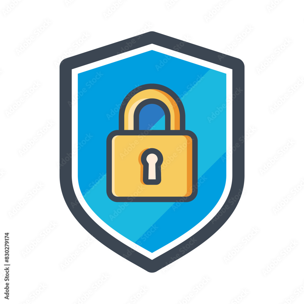 shield padlock icon design vector template shield padlock icon design vector template