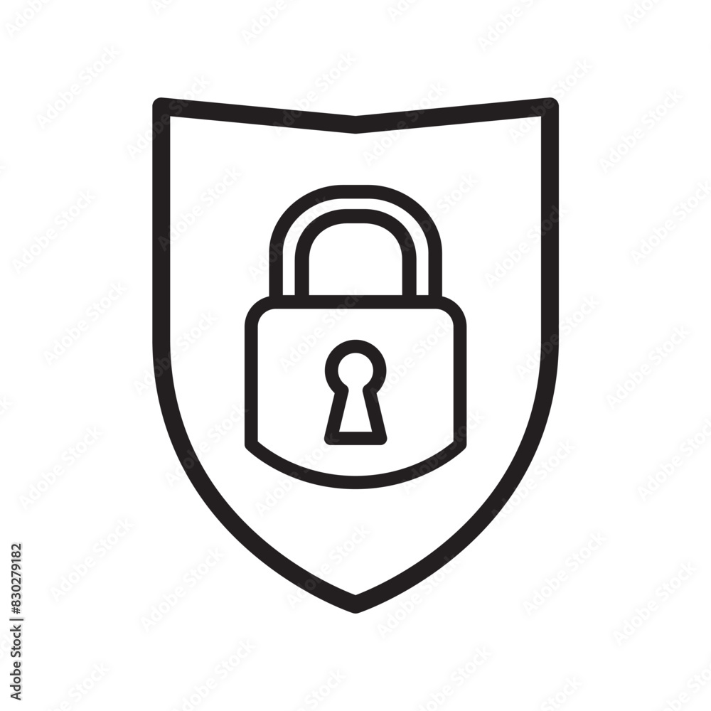 shield padlock icon design vector template shield padlock icon design vector template
