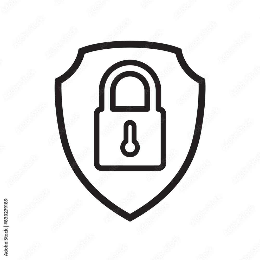 shield padlock icon design vector template shield padlock icon design vector template