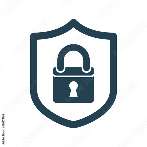 shield padlock icon design vector template