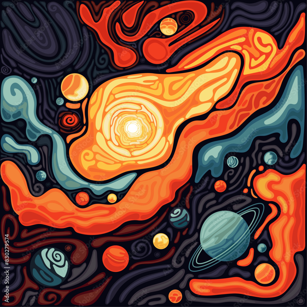Planets vector illustration Planets vector illustration