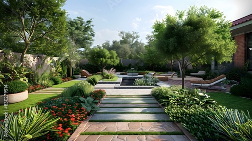 Garden landscape design renderings