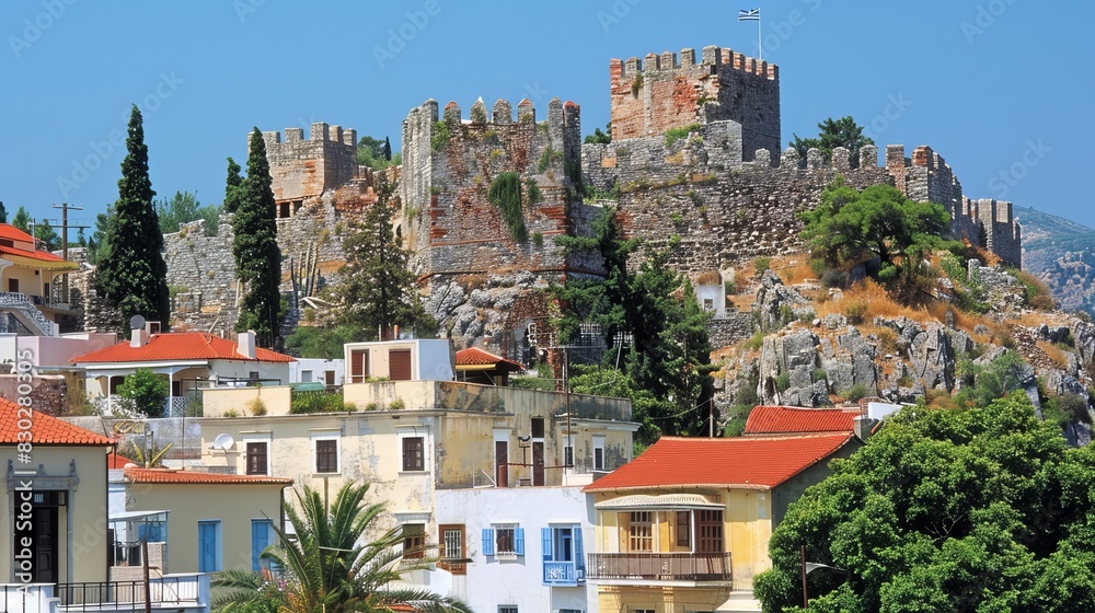 Obraz premium Impenetrable fortress a symbol of ingenious design and resilience against numerous attacks