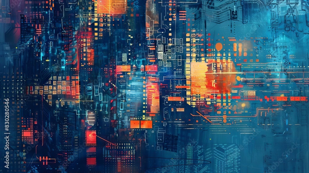 fortified digital fortress intricate data patterns shielding sensitive information technology security concept digital painting fortified digital fortress intricate data patterns shielding sensitive information technology security concept digital painting