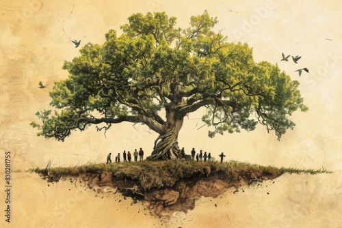 Genealogy tree concept illustration	
