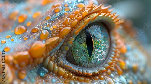 Emerald Dragon A CloseUp Shot of a Mythical Creatures Shimmering Scales © idea24Club