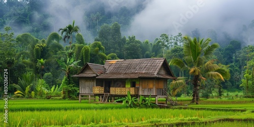 Enchanted Home Amidst Lush Rice Fields